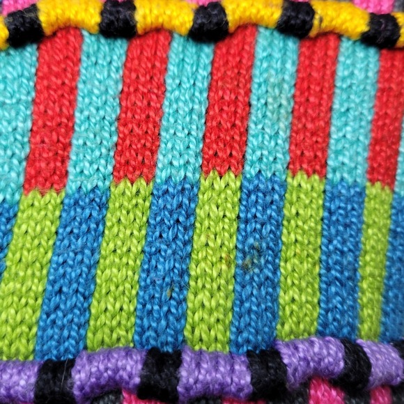 Christine Foley Vintage Retro Colorful Cardigan Small Cottagecore Boho Artsy - Picture 4 of 10